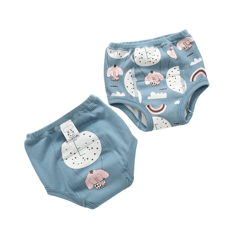 Mod Yflute-Pantalon d'entraînement en coton imperméable pour bébé, couche lavable respirante pour enfants, ensemble de 2 pièces