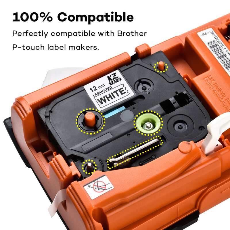 6Mm/9Mm/12Mm/18Mm/24Mm * 8M Muticolor Lint Label Tapes Compatibel Voor Broer P-TOUCH Tze Label Printer TZ-231 Tze231 221 1 Pak