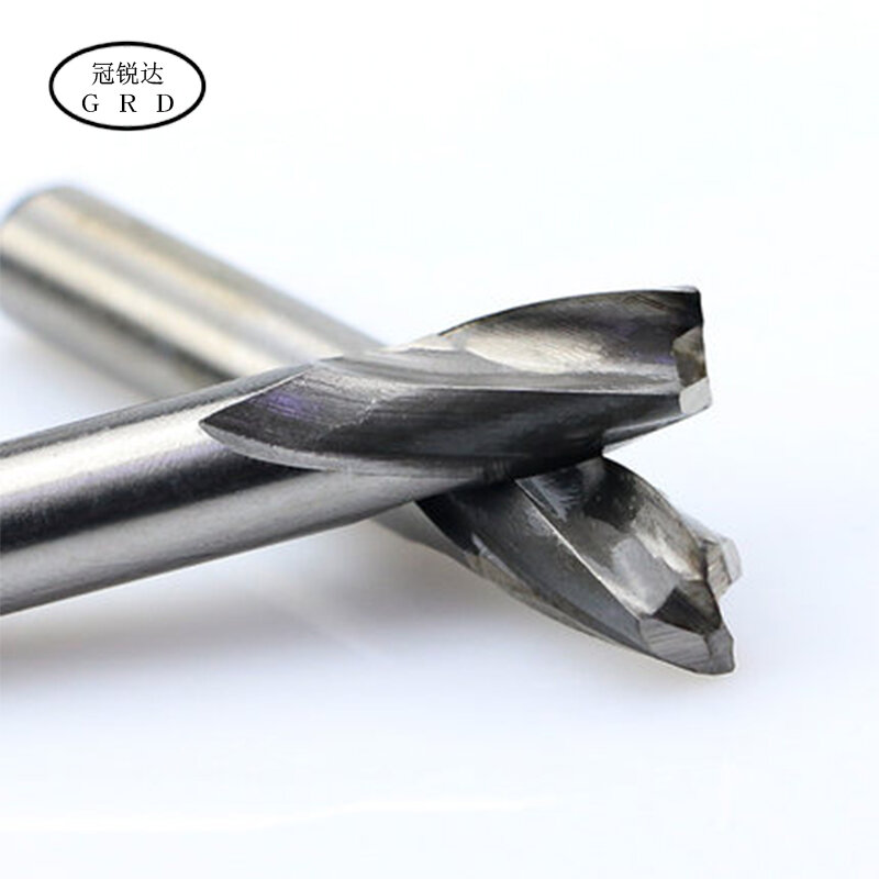 White steel end milling cutter 2 slots 1mm~20mm 4mm 6mm 8mm 12mm CNC lathe with chromium metal milling cutter 1.5mm