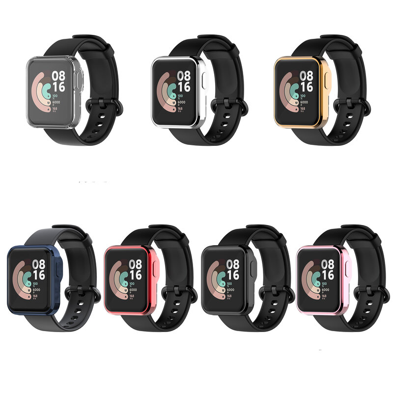 Mi Watch Lite/Red mi를위한 새로운 방수 스크린 프로텍터 mi Watch Lite 용 TPU 일체형 보호 케이스