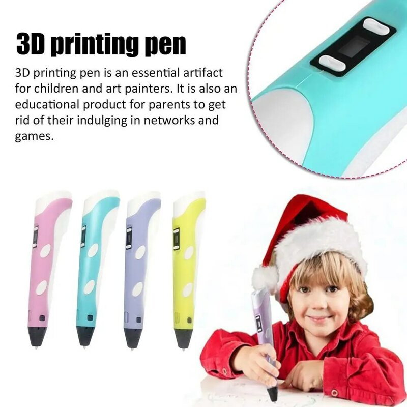 DIY 3D 프린터 펜 드로잉 펜, 3D 인쇄, ABS 필라멘트 생일 선물 드로잉 펜, 어린이용 최적, 18 색