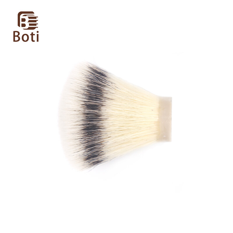 Boti – brosse de rasage en forme d'éventail pour hommes, fait à la main, 3 couleurs, poils synthétiques, nœud, nettoyage quotidien de la barbe