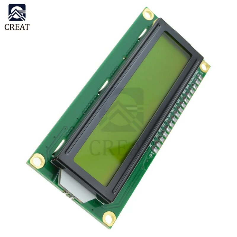 1602 16X2 16X2 HD44780ตัวอักษรดิจิตอลจอแสดงผล LCD โมดูลคอนโทรลเลอร์โมดูลแสงไฟสีเหลืองมุมมองกว้าง high Contrast