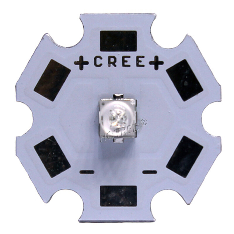 Emisor de diodos Led Cree XT-E XTE, placa de 20mm, 3W, 5W, 3535, azul real, 450-455NM, 10 unidades por lote