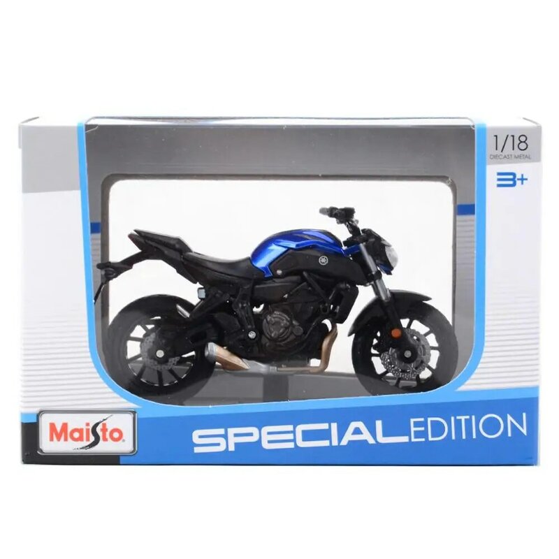 Maisto 1:18 2018 yamaha mt07 estática morrer cast veículos colecionáveis hobbies motocicleta modelo brinquedos