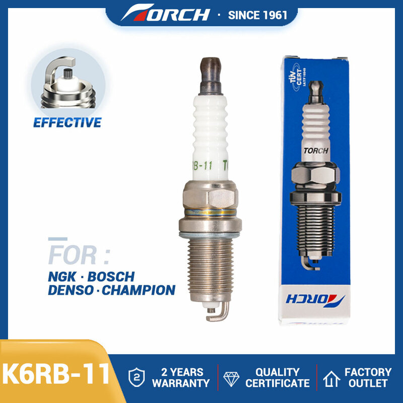Nouveau 1pcs Car Power Spark Plug Torch K6RB-11 Replace for Candle 6711/ZFR6K-11 HONDA 12290-PNE-0030 9807B-5615P 9807B-5617P