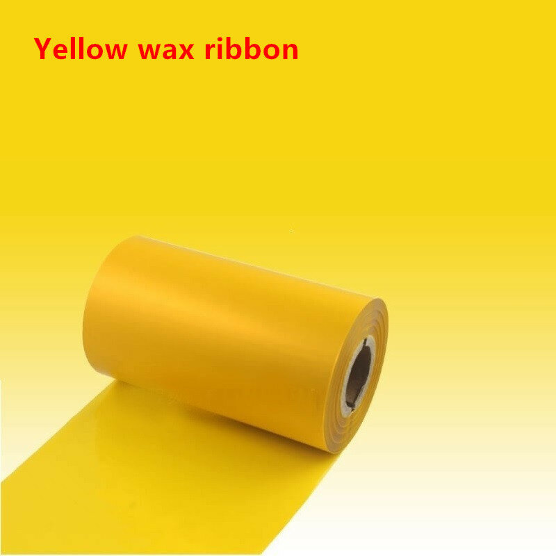 50 60 70 80 90 100 100mm * 300 M สีเหลืองสีม่วง Rose Red DK สีเขียวริบบิ้นแว็กซ์ thermal TRANSFER RIBBON สำหรับเครื่องพิมพ์