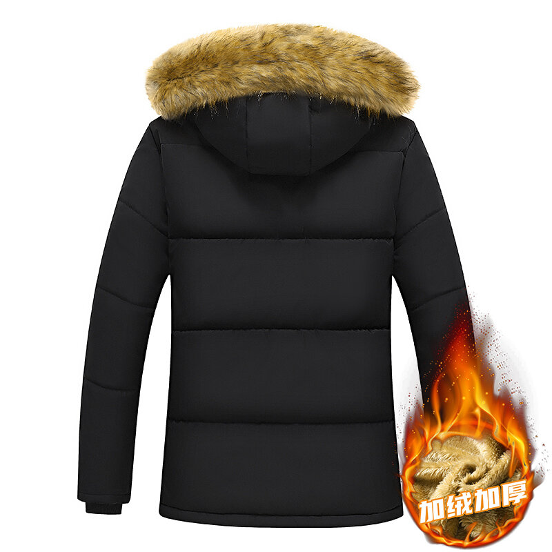 Parka gruesa y cálida para hombre, chaqueta de lana con capucha, abrigo militar de carga, abrigo de terciopelo de talla grande 8XL