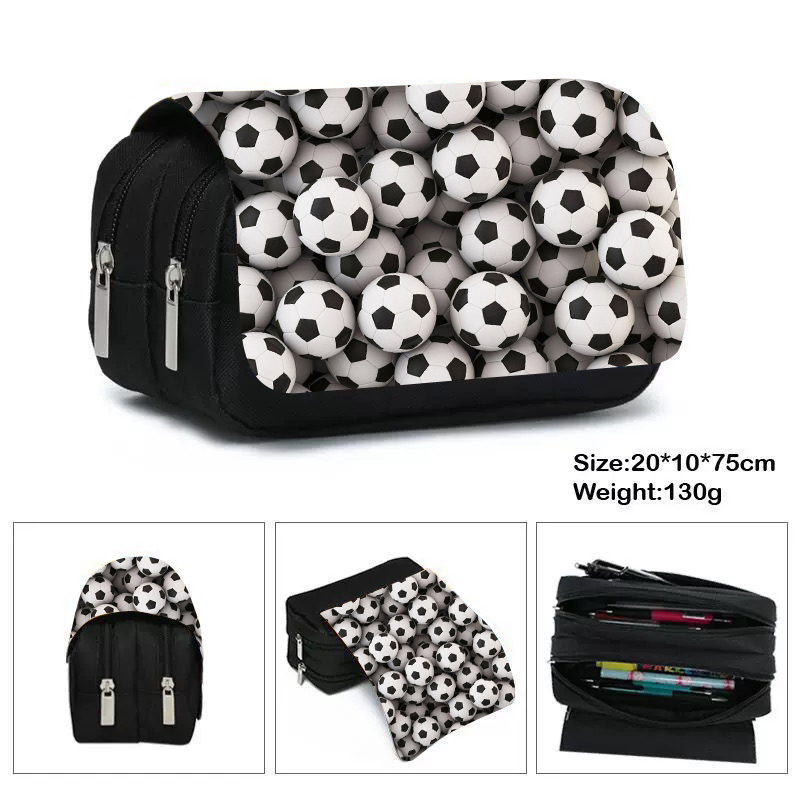 Soccerly / Footbally Print Cosmetic Cases Pencil Bag Boys School Bags Kids basketball Pencil Box Case Children Stationary Bags
