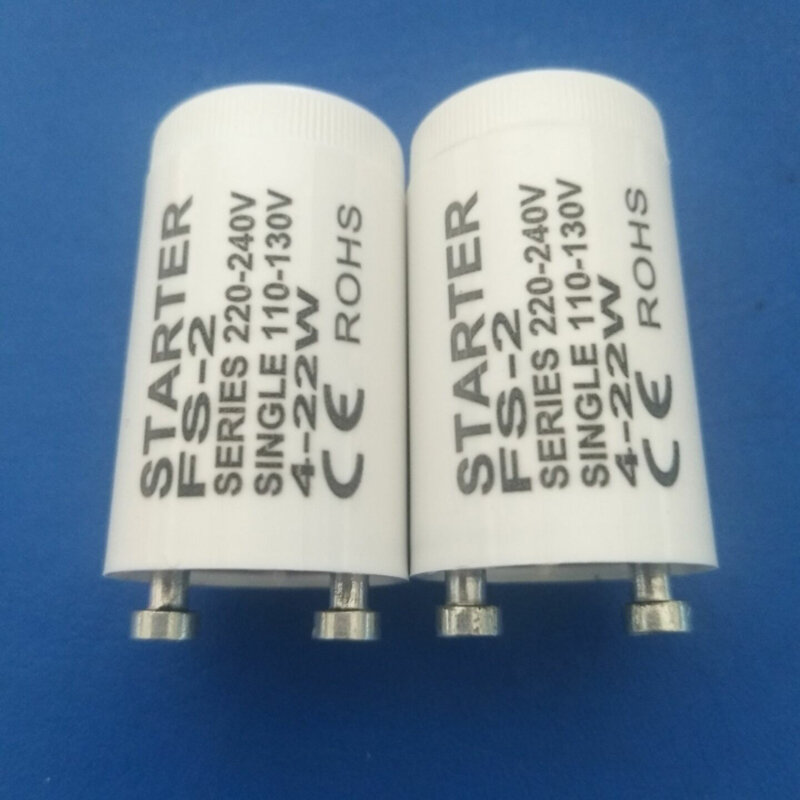 Démarreur FS-2 pour fusible à Tube Fluorescent 4-22W, CE ROHS 25 AC110V-130V, pièces/boîte