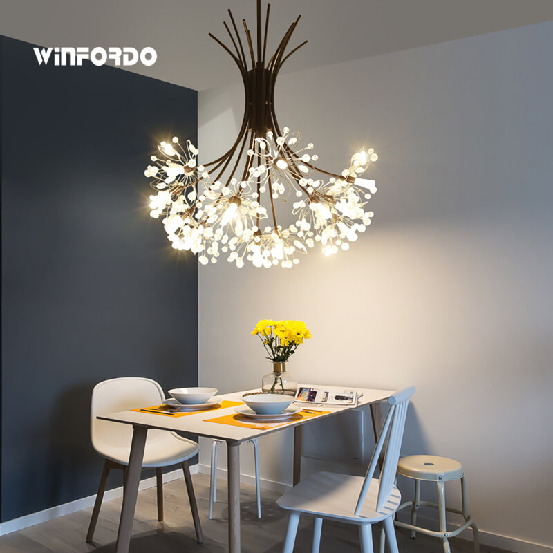 2023 LED G4 Modern lampu gantung kristal untuk ruang makan kilau Lampadario Luminaria