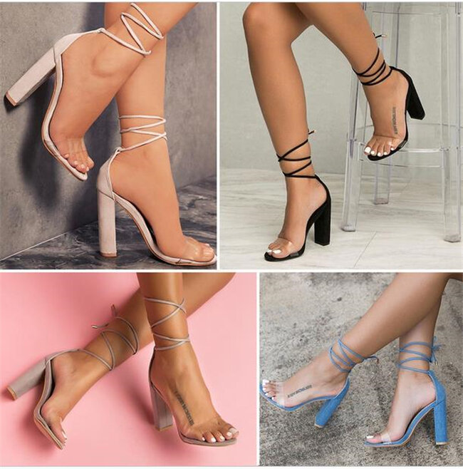 Sepatu Wanita Sepatu Musim Panas T-stage Sandal Hak Tinggi Menari Fashion Sepatu Pernikahan Pesta Stiletto Seksi Sepatu Pernikahan J7