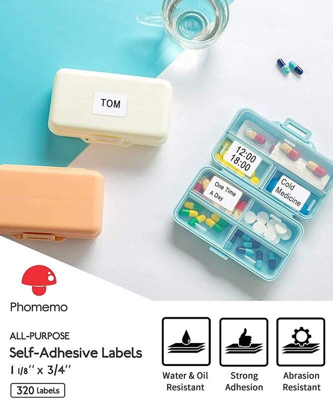 Phomemo M110 M200 M220 Label Paper Round F-type Jewelry Thermal Paper Sticker Multi-Purpose Label Tape Self-Adhesive Paper