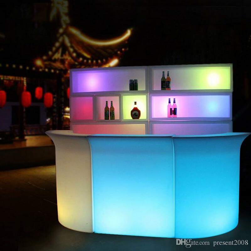 Comptoir de Bar lumineux à LED, étanche, rechargeable, mobilier de Bar, changement de couleur, Bar, discothèque