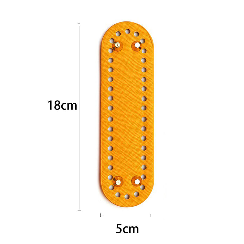 5*18cm Wholesale  Oval Long Bottom For Knitted Bag Pu Leather Bag Accessories Handmade Base With 38 Holes Diy Crochet Bag Bottom