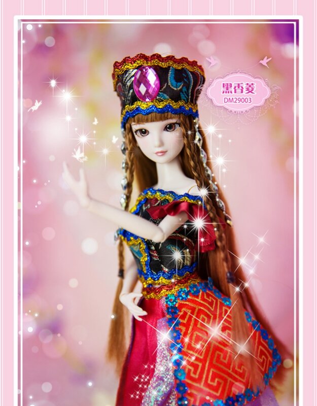 Muñeca articulada de pelo de princesa, maquillaje, tela y zapatos, 11 ", bjd 1/6, 14 muñecas articuladas, novedad