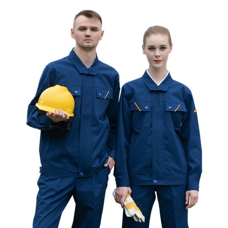 Autumn Worker Clothing Long Sleeves Durable Wear Resistant Zipper Jacket Pants Auto Repair Mechanics Factory Workshop Uniforms5x