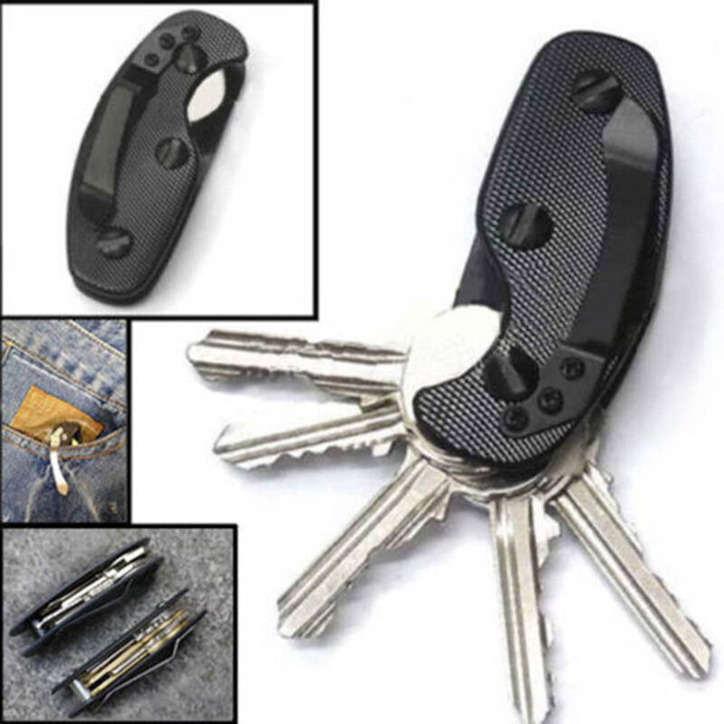 Llavero inteligente portátil para hombre, cartera con cadena para llaves de coche, organizador de llaves de bolsillo EDC, herramientas