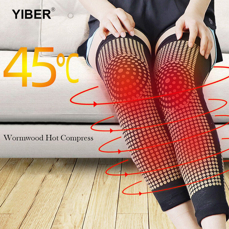 1 Paar Verwarming Knie Pad Dot Matrix Zelf Kniebrace Sport Winter Toermalijn Knie Ondersteuning Voor Artritis Gewrichtspijn Opluchting herstel