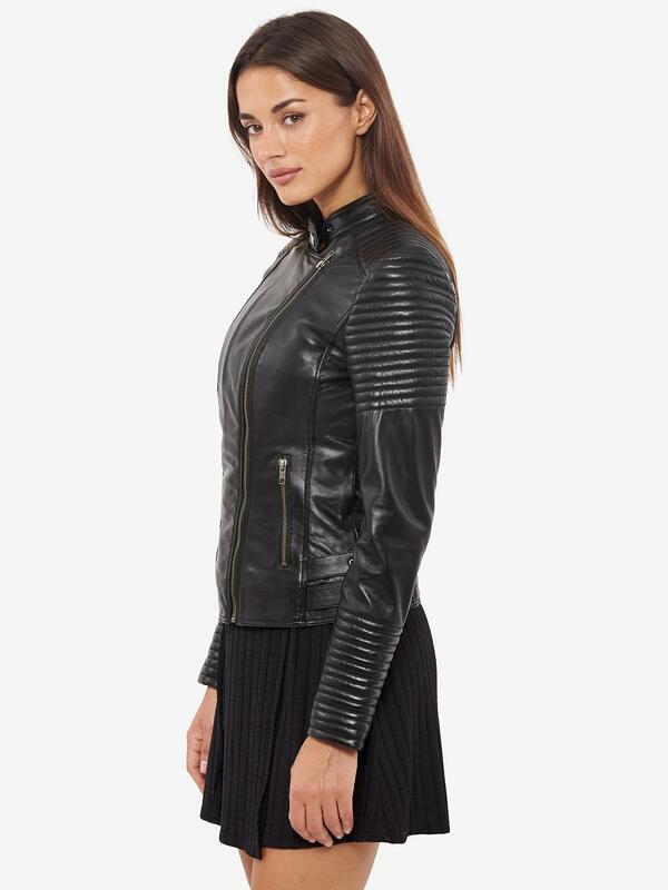 VAINAS giacca in vera pelle da donna di marca europea per donna giacca in vera pelle di pecora giacche da moto giacche da motociclista Julie
