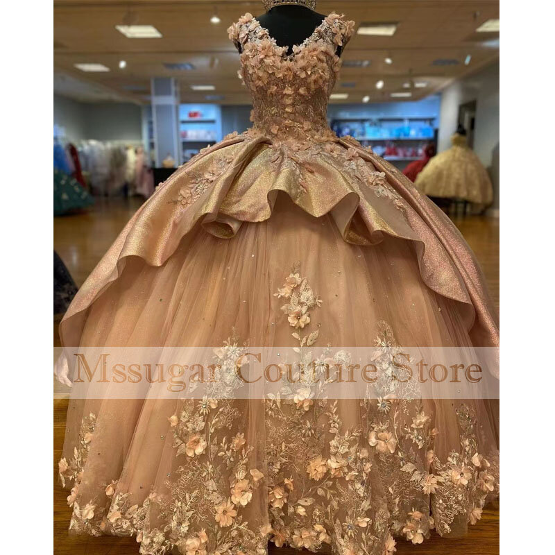 2022 cinderela quinceanera vestidos fora do ombro apliques flores vestidos de celebridade vestido de baile robe de bal