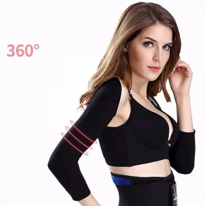 360 Degree Women Arm Sleeve Back Correction Pure Color Body Shaping Slim Comfortable Spring Summer Breathable Shoulder Protector