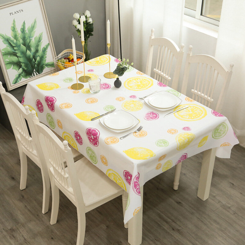 Table Cloth PEVA Anti-pollution Antependium Polyester Fiber Kitchen Live Family Cozy Waterproof Oilproof Dinner Rectangular