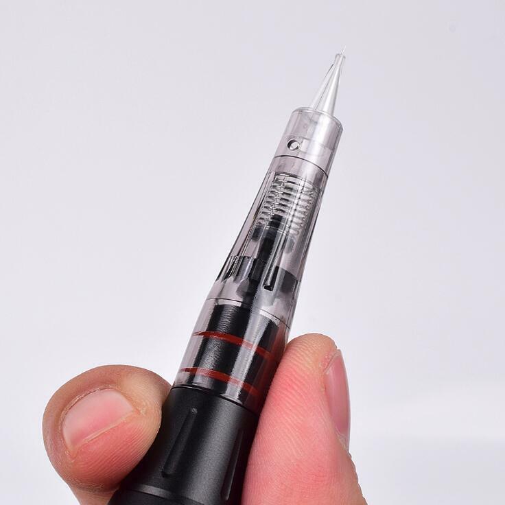 50 pçs descartável cartucho de tatuagem agulhas esterilizadas permanente maquiagem agulha delineador sobrancelha lábio máquina caneta ferramenta profissional