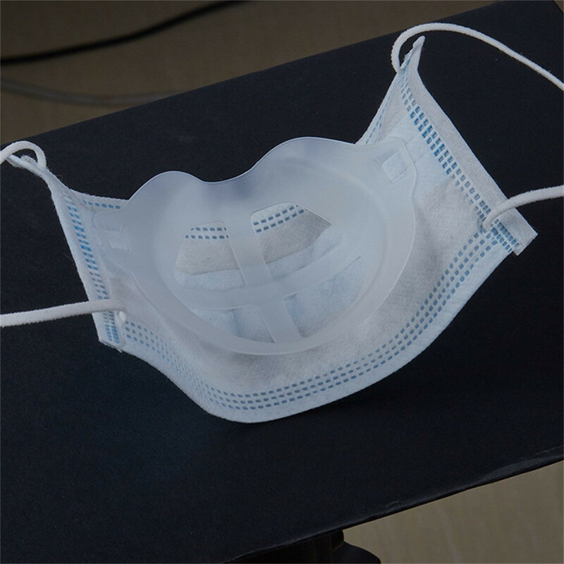 Marco de soporte para mascarilla 3D para adultos Marco de soporte interno reutilizable a prueba de polvo para deporte, transpirable, para mujer, previene el lápiz labial
