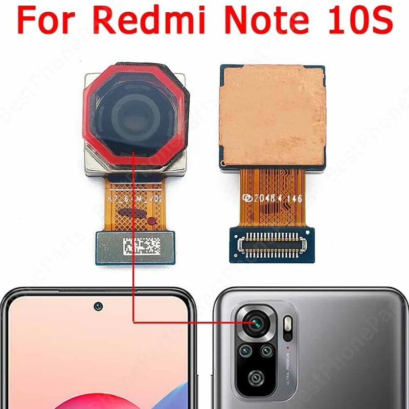Tylna kamera do Xiaomi Redmi Note 10S moduł 64MP Flex wymiana części zamiennych do naprawy