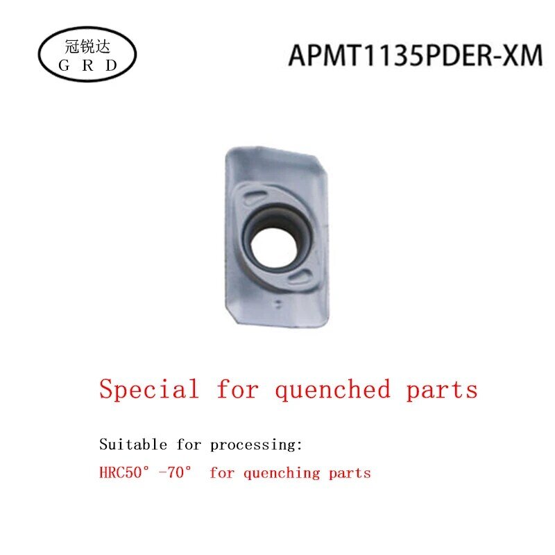 Di alta qualità APMT1135 APMT1604 inserti per ghisa tempra APMT1135PDER APMT1604PDER XM H2 M2 lama HRC 70 ° inserti in metallo duro