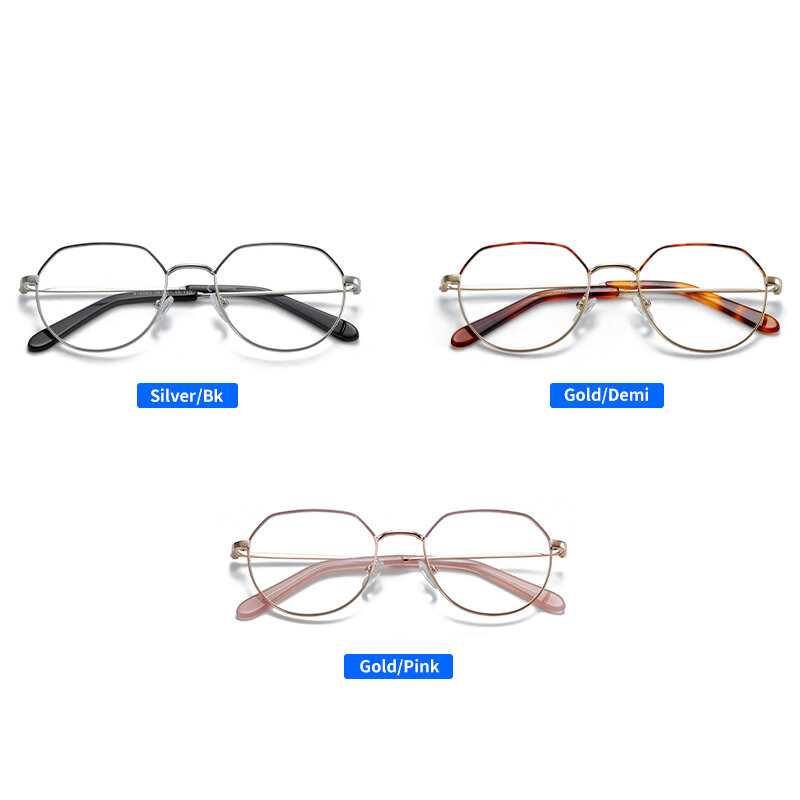 BLUEMOKY Men Prescription Progressive Glasses Metal Oversized Round Optical Eyewear Photochromic Myopia Eyeglasses Frame Male