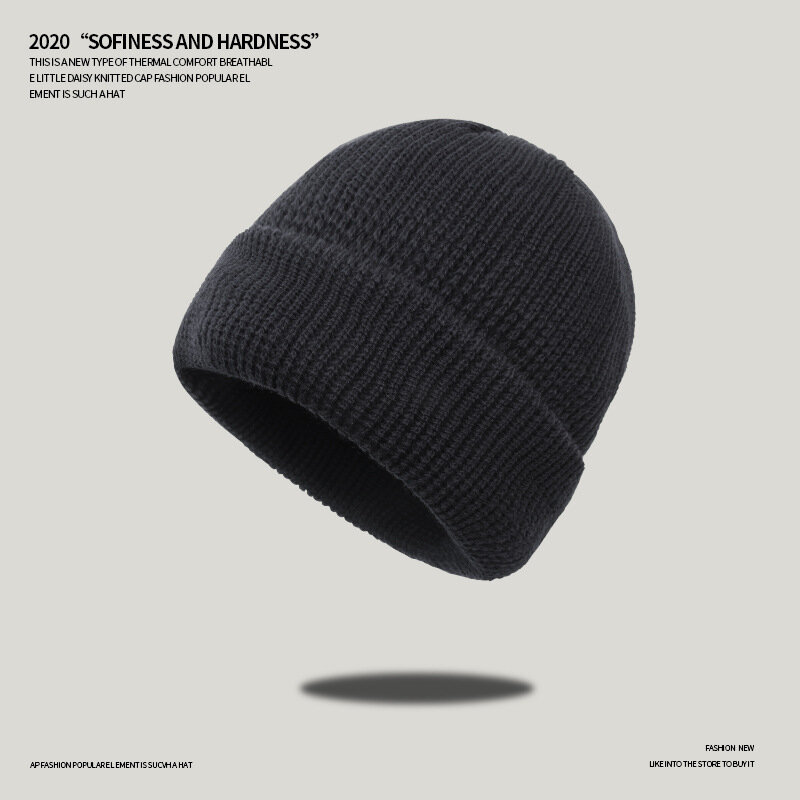 Solidna Unisex czapki jesienno-zimowa wełna mieszanki miękkie ciepłe czapki z dzianiny mężczyźni kobiety SkullCap czapka hip-hopowa Gorro Lover para czapki narciarskie