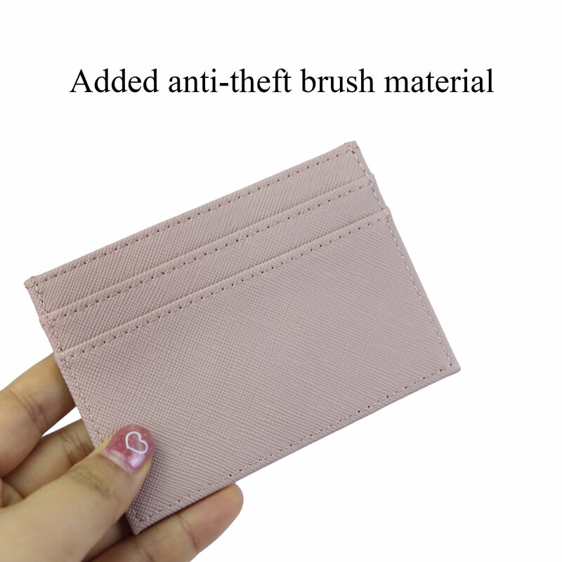 Dropshipping portafoglio con blocco RFID sottile Saffiano porta carte di credito in pelle PU lettere iniziali personalizzate porta carte d'identità regalo