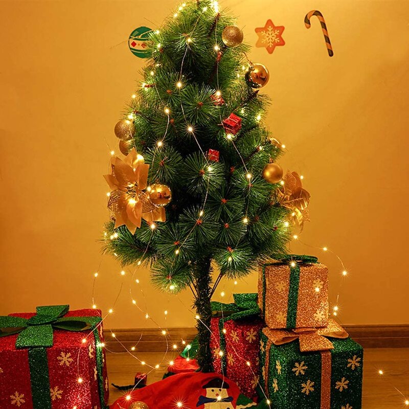 Navidad-ソーラーパワーledライトガーランド,通り,庭,パーティー,クリスマス,装飾用