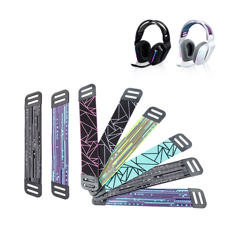 로지텍 G733 게임용 헤드셋 장식 스트랩 헤드 밴드 교체 부품, 다이아몬드 패턴 다양한 색상 옵션 포함
