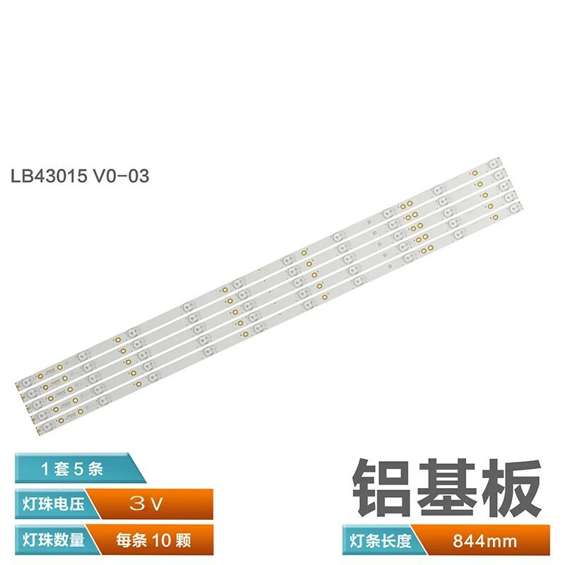 Tira de LED para iluminación trasera 10 lámpara para LG 43 "TV 43LH500T LB43015 LB43101 L42F220B L42P60BD L42F3250B LVF420AUBK