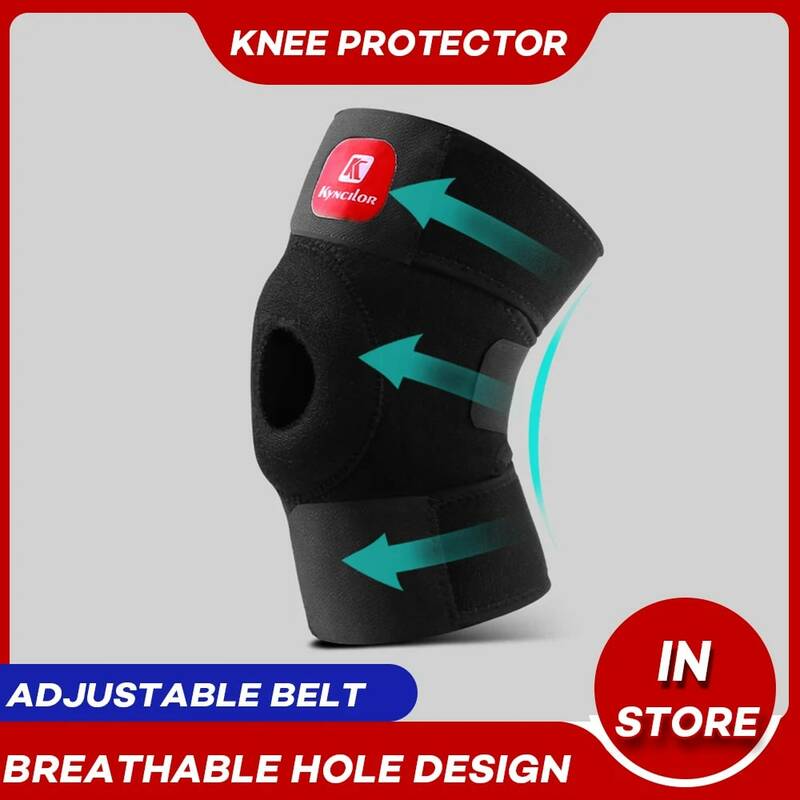 Эластичный Фиксатор колена, наколенник, регулируемый наколенник, защитный ремешок для баскетбола, свободный размер
