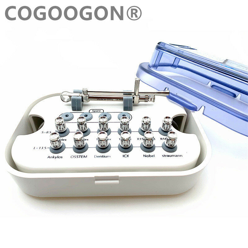 Kit completo de ferramentas para restauração de implante dentário, conjunto universal de chaves de fenda de torque para implante dentário