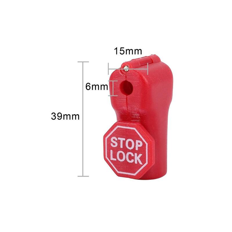 100 pçs/saco vermelho/preto 6mm eas segurança tag stop bloqueio gancho de exibição segurança anti roubo stoplock
