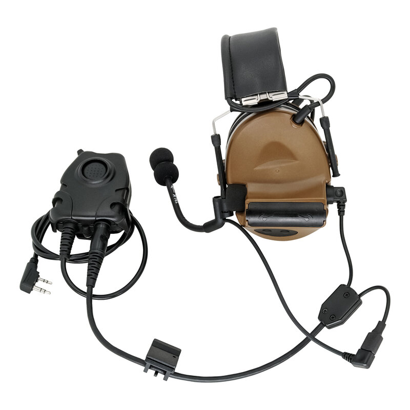 Tactical Y Cable Set con U94 o PCLTOR PTT adatto per COMTAC I II III XPI Headset Tactical Airsoft Headset