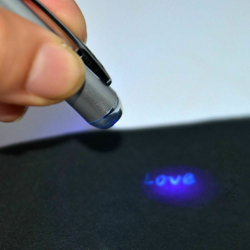 Lustige Stift 2 in1 Unsichtbare Tinte Magie Sicherheit Handschrift Geheimnis Spy Pen Mit UV-Licht