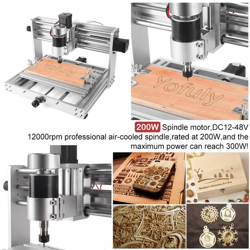 CNC 3018 Pro Max Metall Gravur Maschine GRBL Control 200w Spindel 3 Achsen Holz Router DIY Laser Engraver Fräsen maschine Geschnitten MDF
