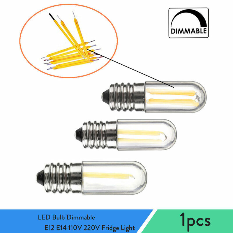 หลอดไฟ LED หรี่แสงได้หลอดไฟ LED E12 E14 110V 220V ตู้เย็น4W COB Lamparas สำหรับโคมระย้าเปลี่ยนหลอดฮาโลเจน30วัตต์โคมไฟ