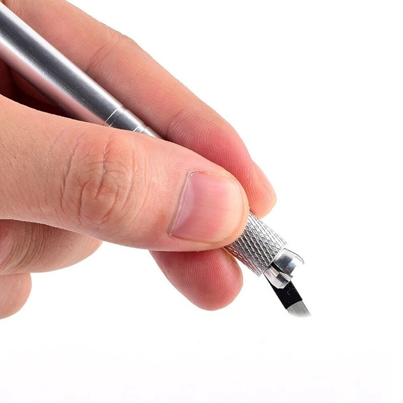 Микроблейдинг игла 50/100 шт Лезвия для микроблейдинга 3D Ручка для вышивки одноразовые Перманентный макияж иглы тату принадлежности