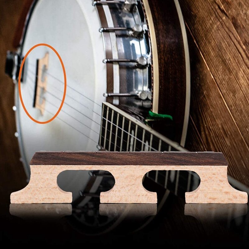2 sztuk Banjo most 5-String klon Banjo most drewniany akcesoria