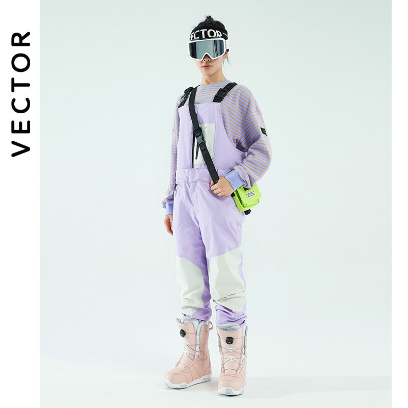 VECTOR – pantalon de Ski épais pour femmes, vêtement détachable, bavoir une pièce, imperméable, chaud et coupe-vent, Sports de plein air, Snowboard