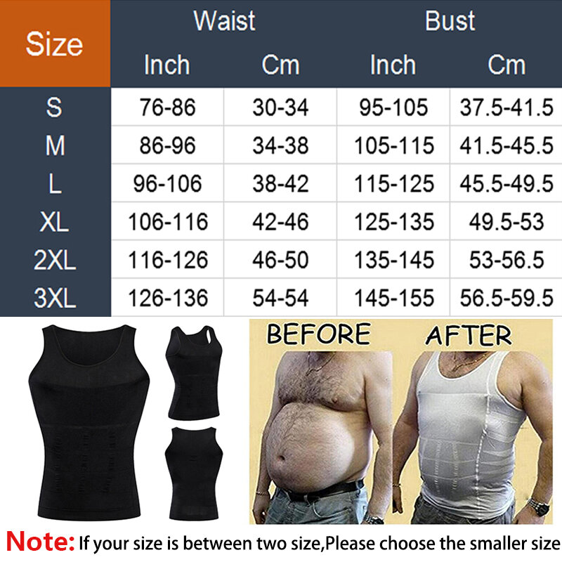 Be-in-shape 남성용 슬리밍 조끼, 바디 셰이퍼, 자세 교정, 배 조절, 압축 셔츠, 체중 감량 속옷 코르셋
