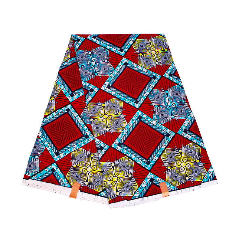 Tissu imprimé africain Polyester coloré de haute qualité, véritable cire garantie Ankara 6 Yards pour robe de mariage, nouvelle collection