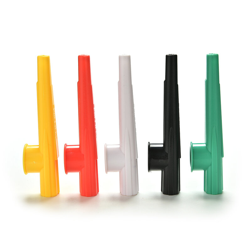 Instrumento de viento Kazoo de 5 plástico de color mezclado instrumento de regalo INSTRUMENTO DE mirlitón para niños suministros de fiesta silbato de animadora